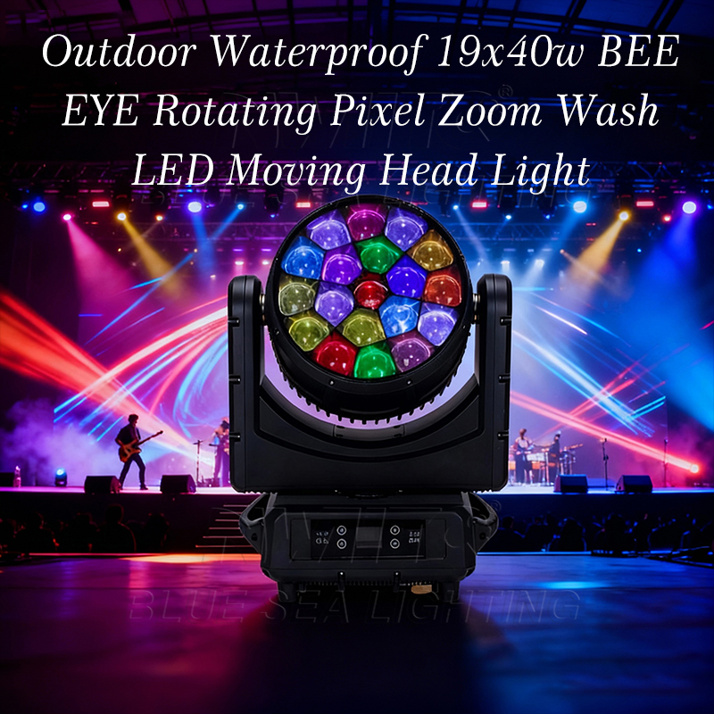 Waterproof 19x40w BEE EYE Rotating Pixel Zoom Wash LED Moving